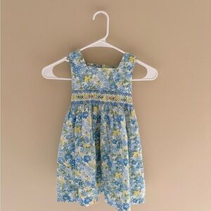 Blue Floral Smocked Sundress for Kids